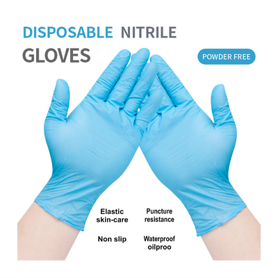 Sterile Disposable Surgical Gloves Nitrile Latex 9 - 12 Inches High Elasticity