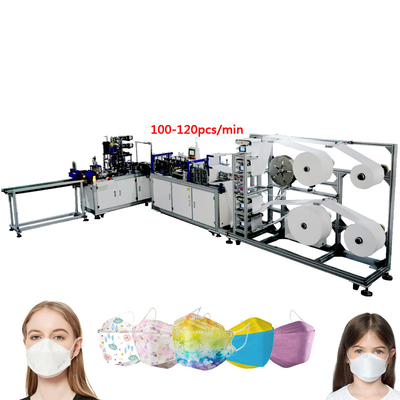 100-120pcs/min kf94 mask making machine 3d fish mask kf94 mask making machine