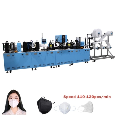 20KW Kids KN95 Face Mask Making Machine 120pcs/Min Full Automatic