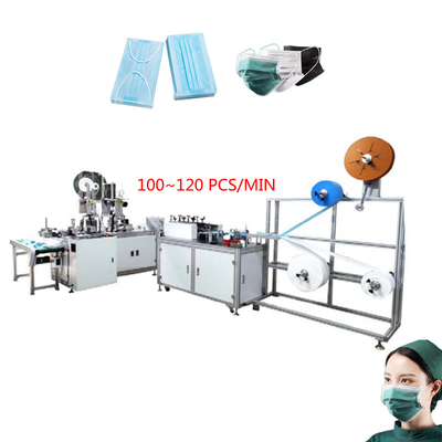 Ultrasonic 3ply Disposable Mask Making Machine 80-100 Pieces / Minute