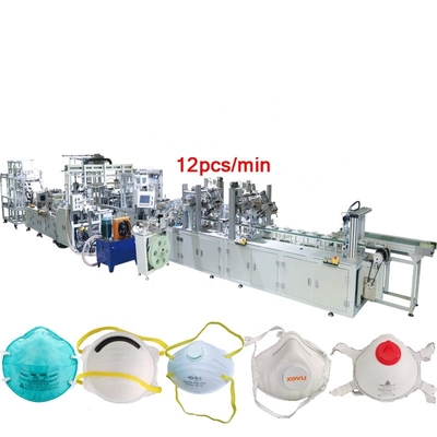 Automated Respirator FFP3 FFP2 Face Mask Production Line 220V