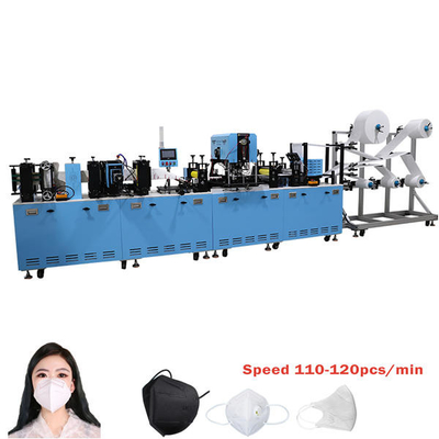 Nonwoven Fabrics FFP2 K95 Machine 100pcs/ Min Steel 380V full automatic face mask machine face mask machine automatic